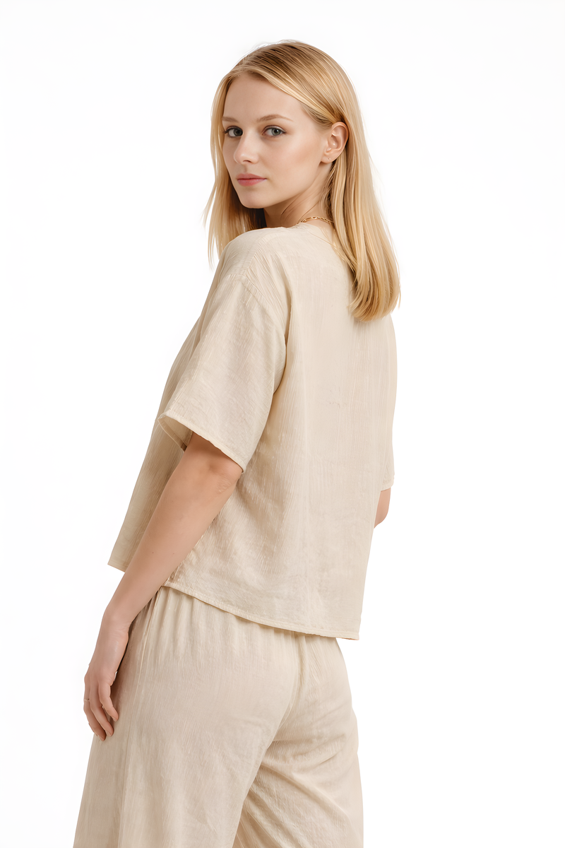 CAMISA OVER COLOR BEIGE 2